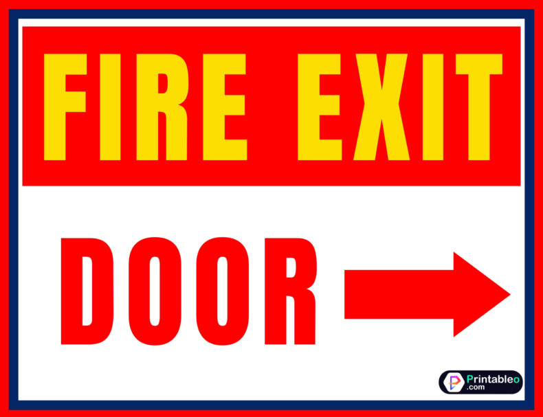 Fire Exit Door Sign
