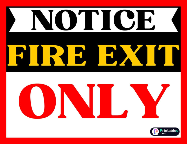 Fire Exits Only Sign