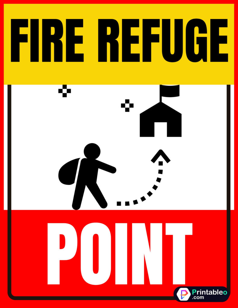 Fire Refuge Point Sign