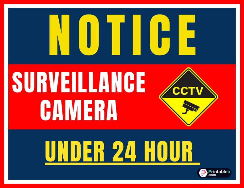 Free Printable Surveillance Camera signs