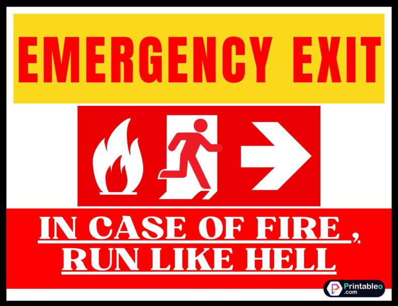 Funny Emergency Exit Sign