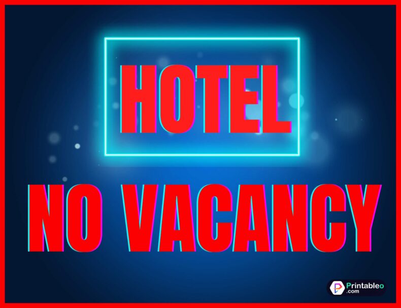 Hotel No Vacancy Sign