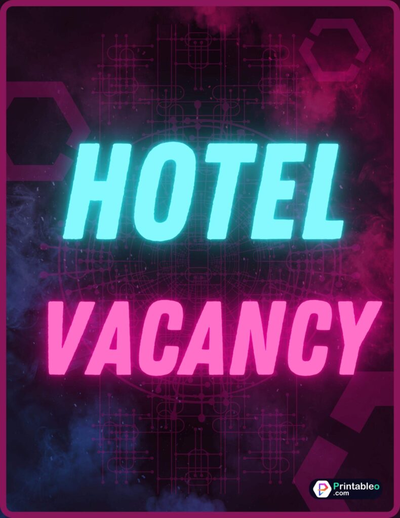 Hotel Vacancy Sign