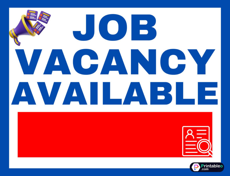 Job Vacancy Sign