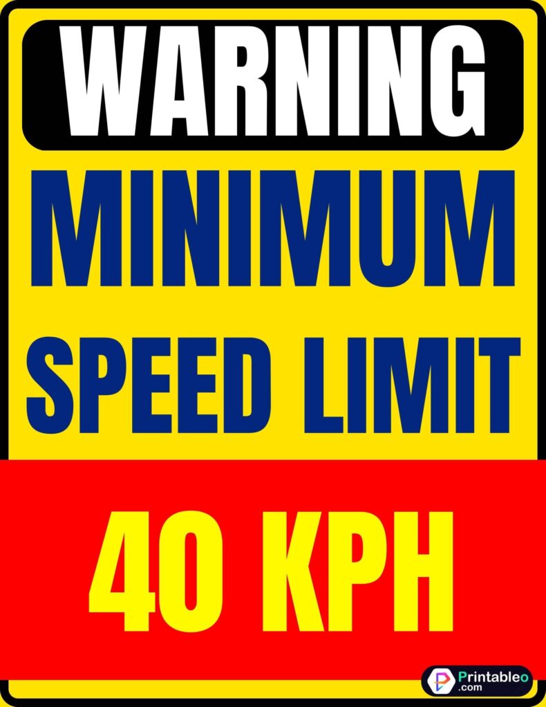 Minimum Speed Limit Sign