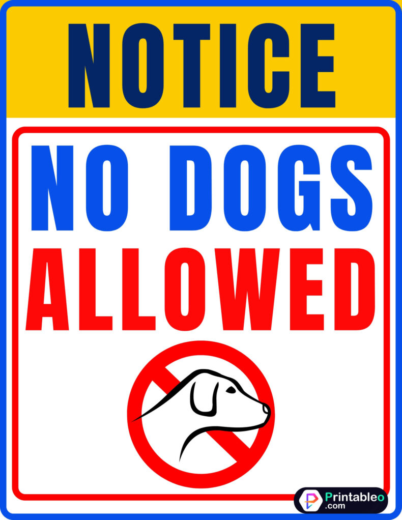 No Dogs Allowed Signage