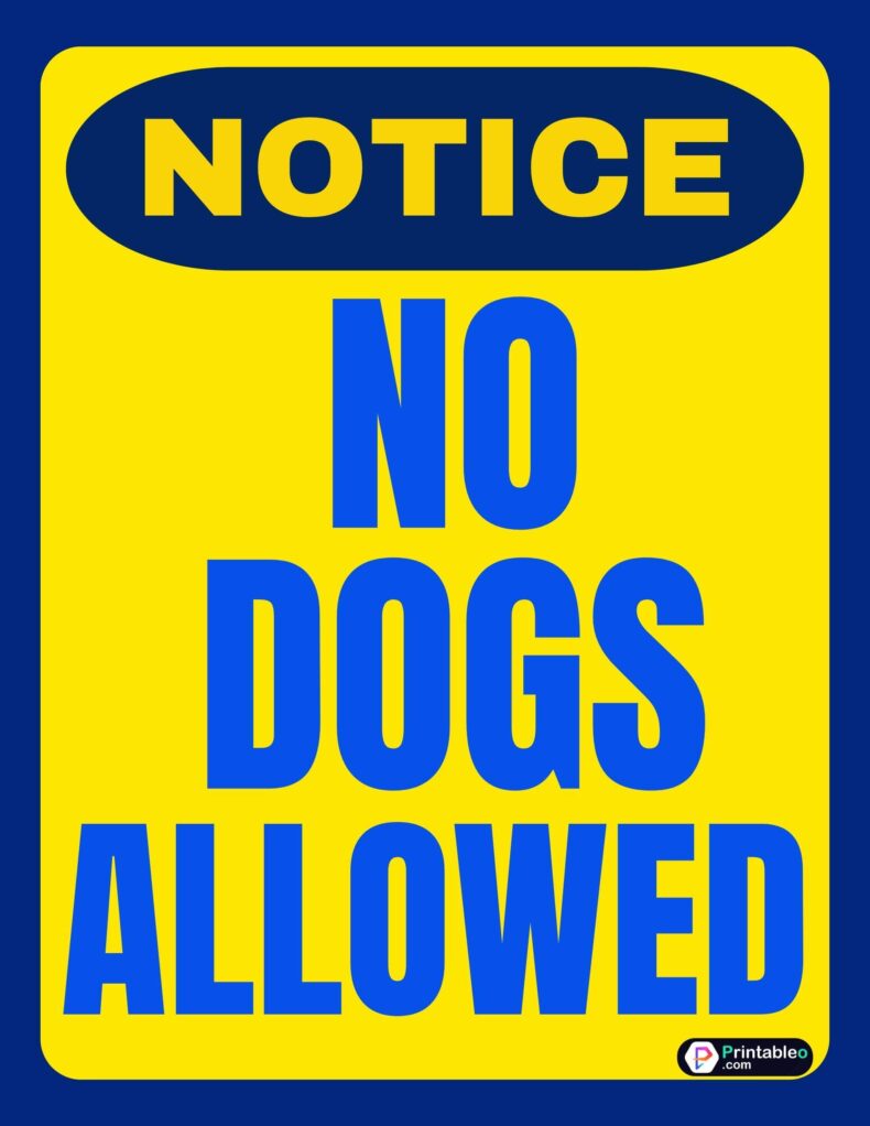 No Dogs Allowed Signs Printable