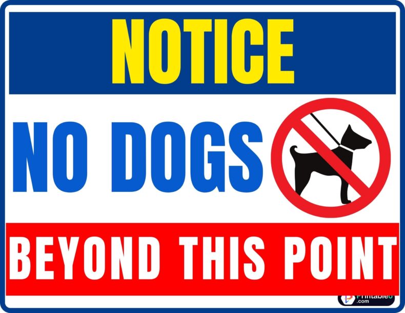 No Dogs Beyond This Point Sign