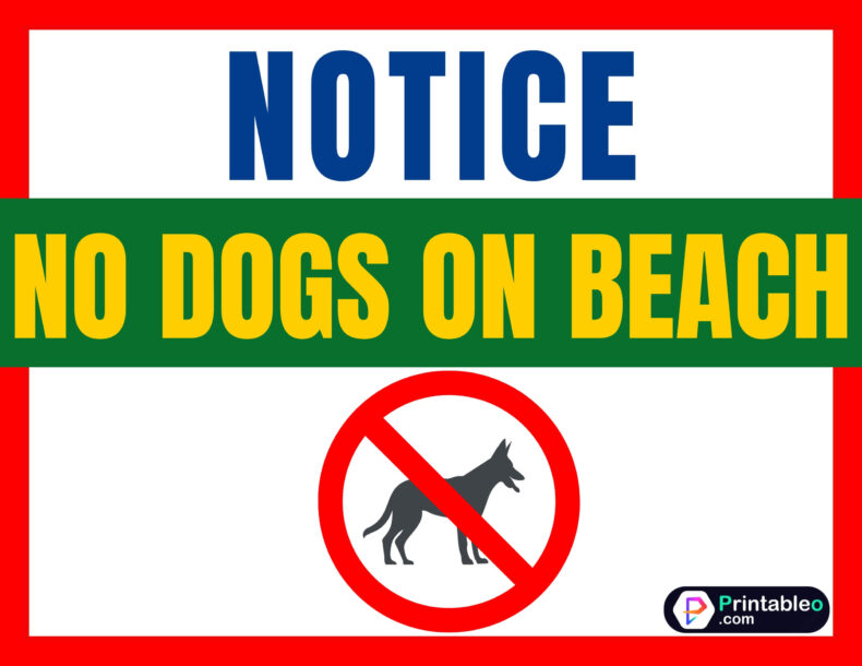 No Dogs On Beach Sign