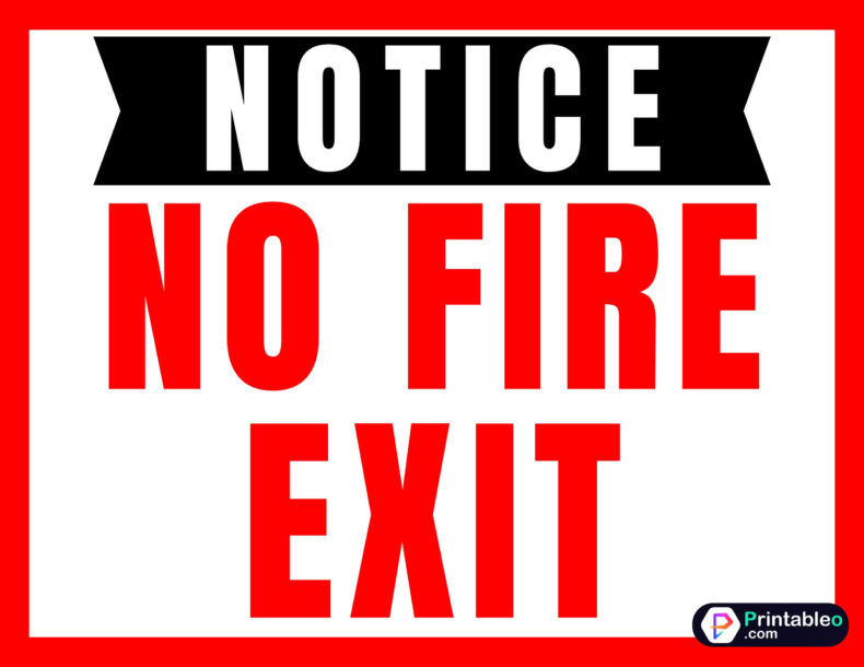 No Fire Exit Sign