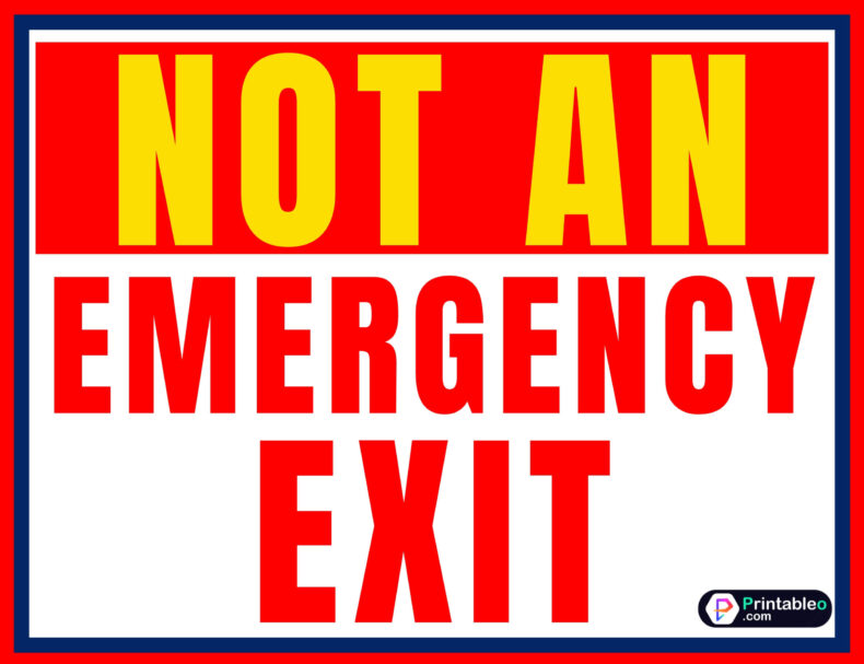 Not An Emergency Exit Sign