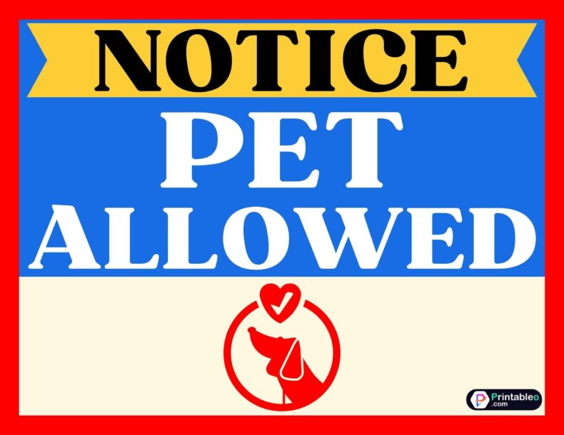 Pets Allowed Sign