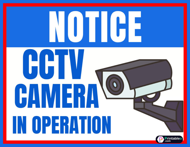 Printable CCTV Camera Signs