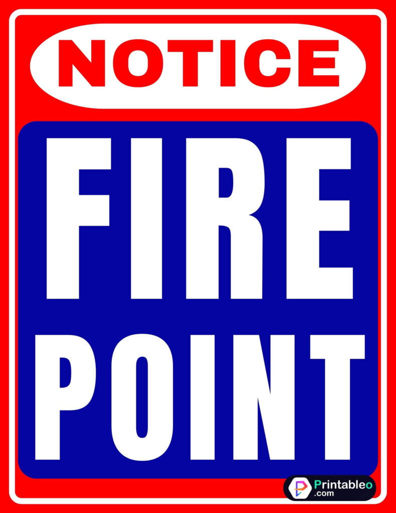 Printable Fire Point Signs