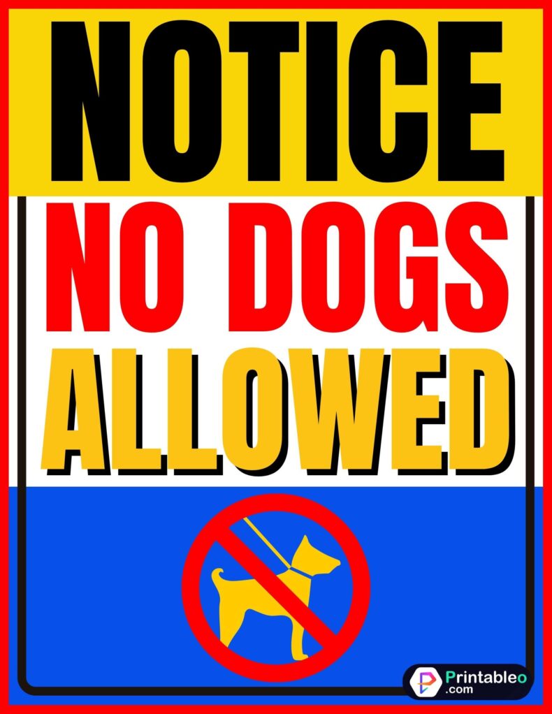 Printable No Dogs Allowed Sign