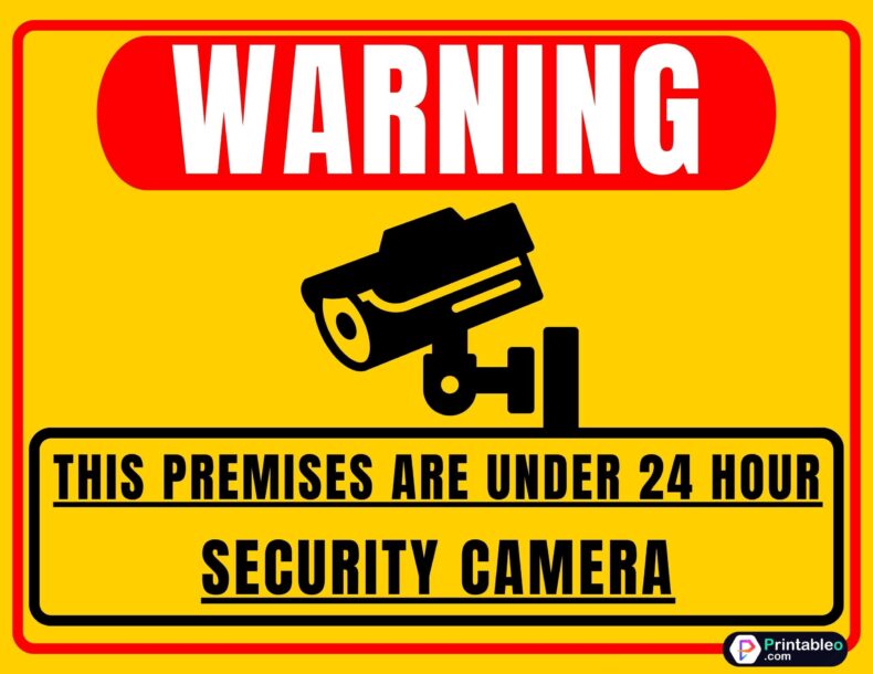 Printable Security Camera Sign