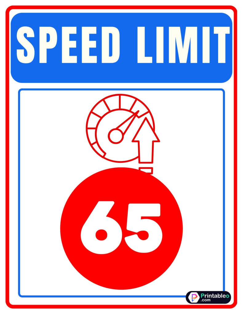 Printable Speed Limit Sign