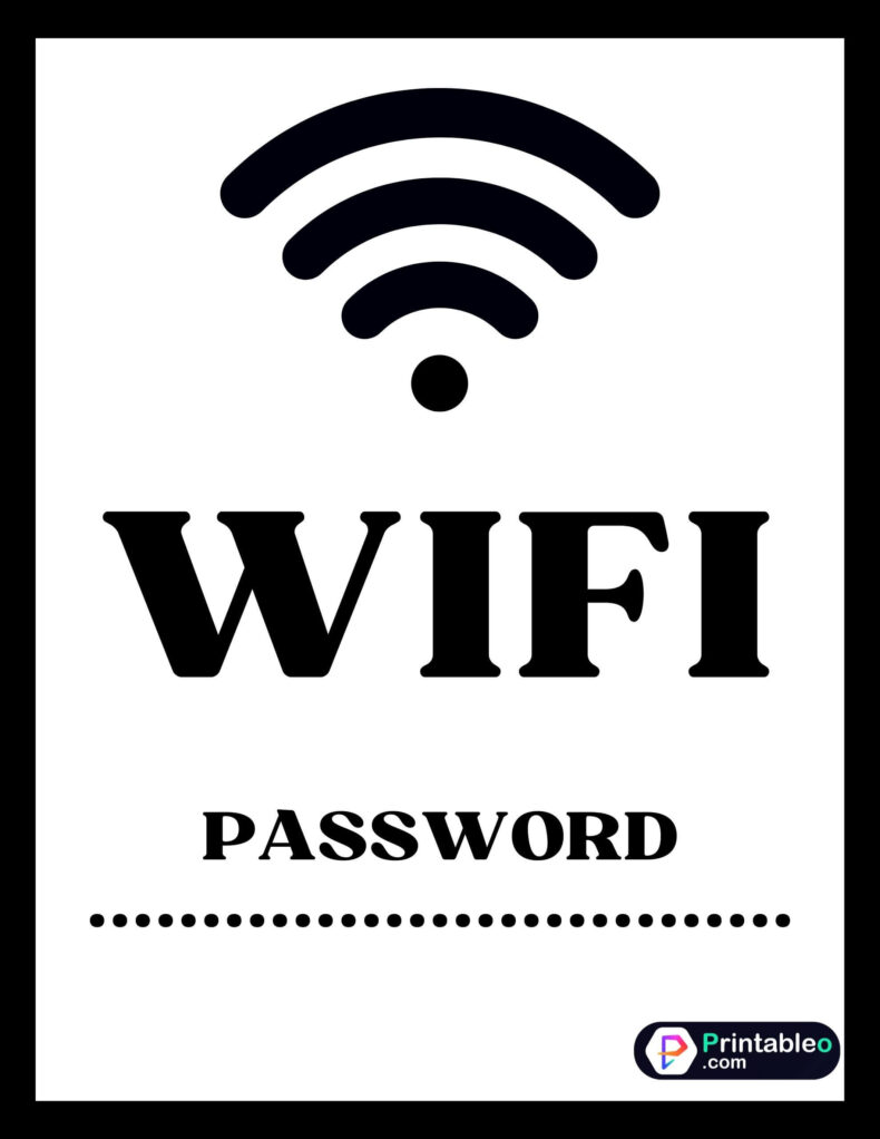 Printable Wifi Sign