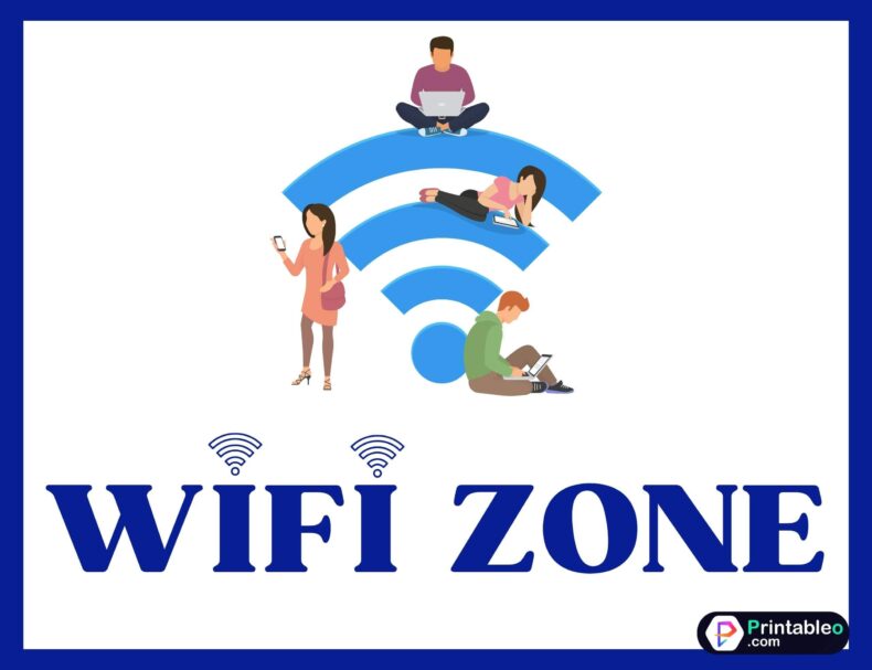 Printable Wifi Zone Sign