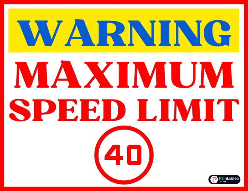Speed Warning Sign