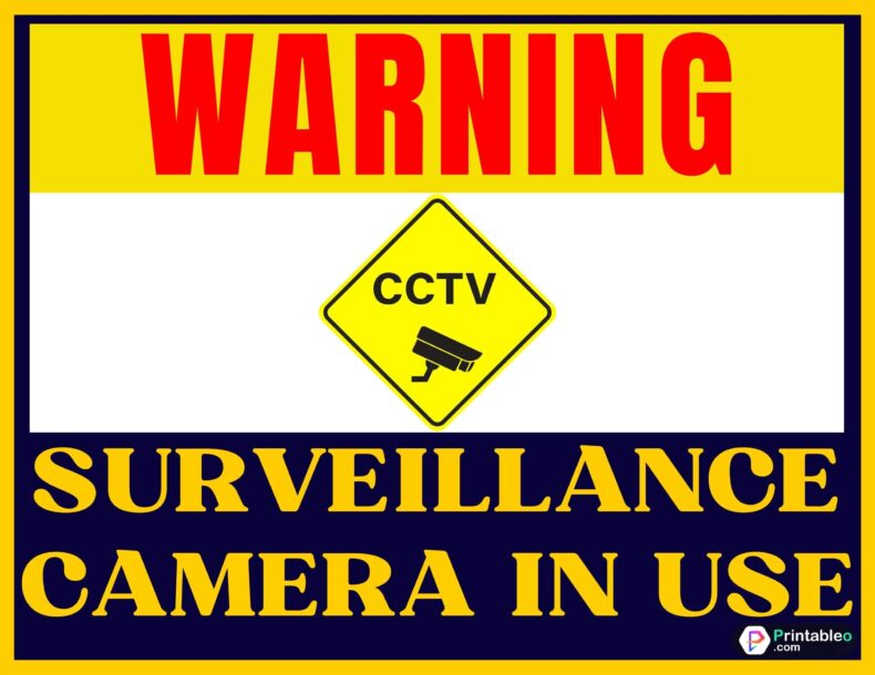 Surveillance Camera Warning Sign