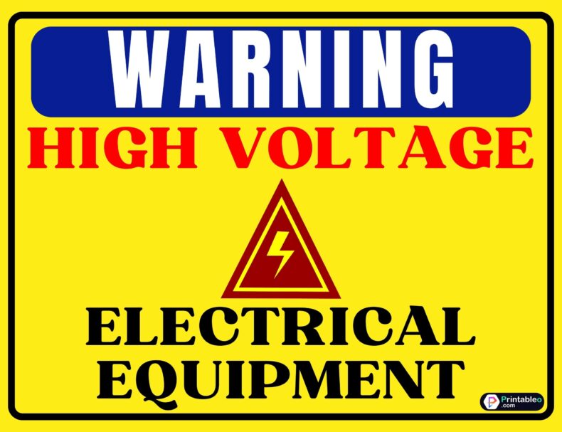 Warning High Voltage Equipment