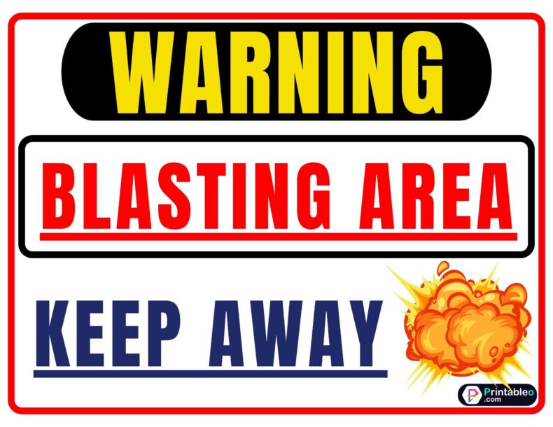 Warning Sign-Blasting - Keep Away