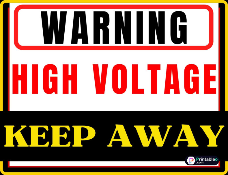 Warning Sign-High Voltage - Keep Away