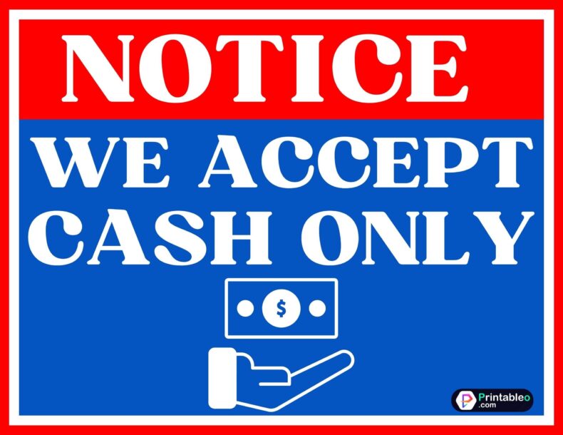 We Accept Cash Only
