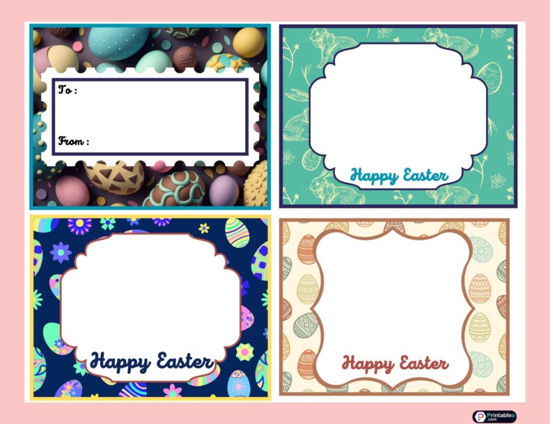 Easter Shapes Name Tags