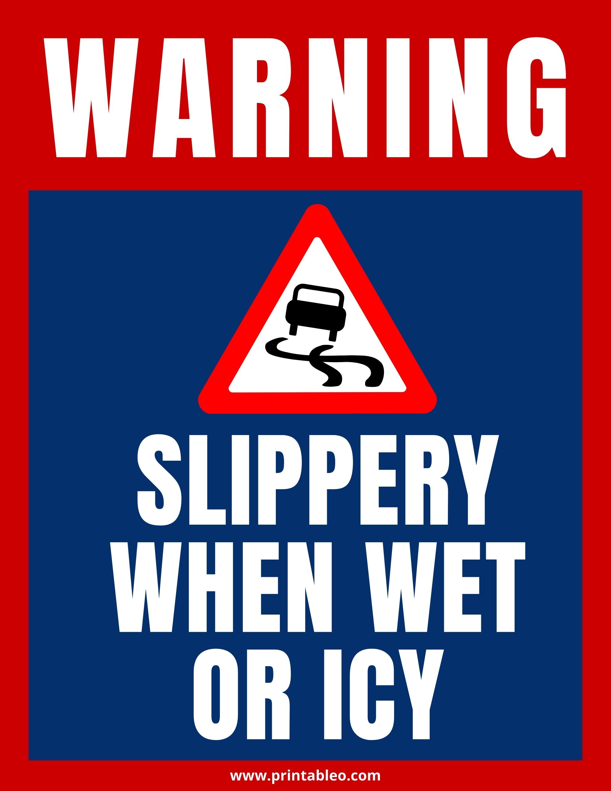 46+Slippery When Wet Signs Download FREE Printable PDFs