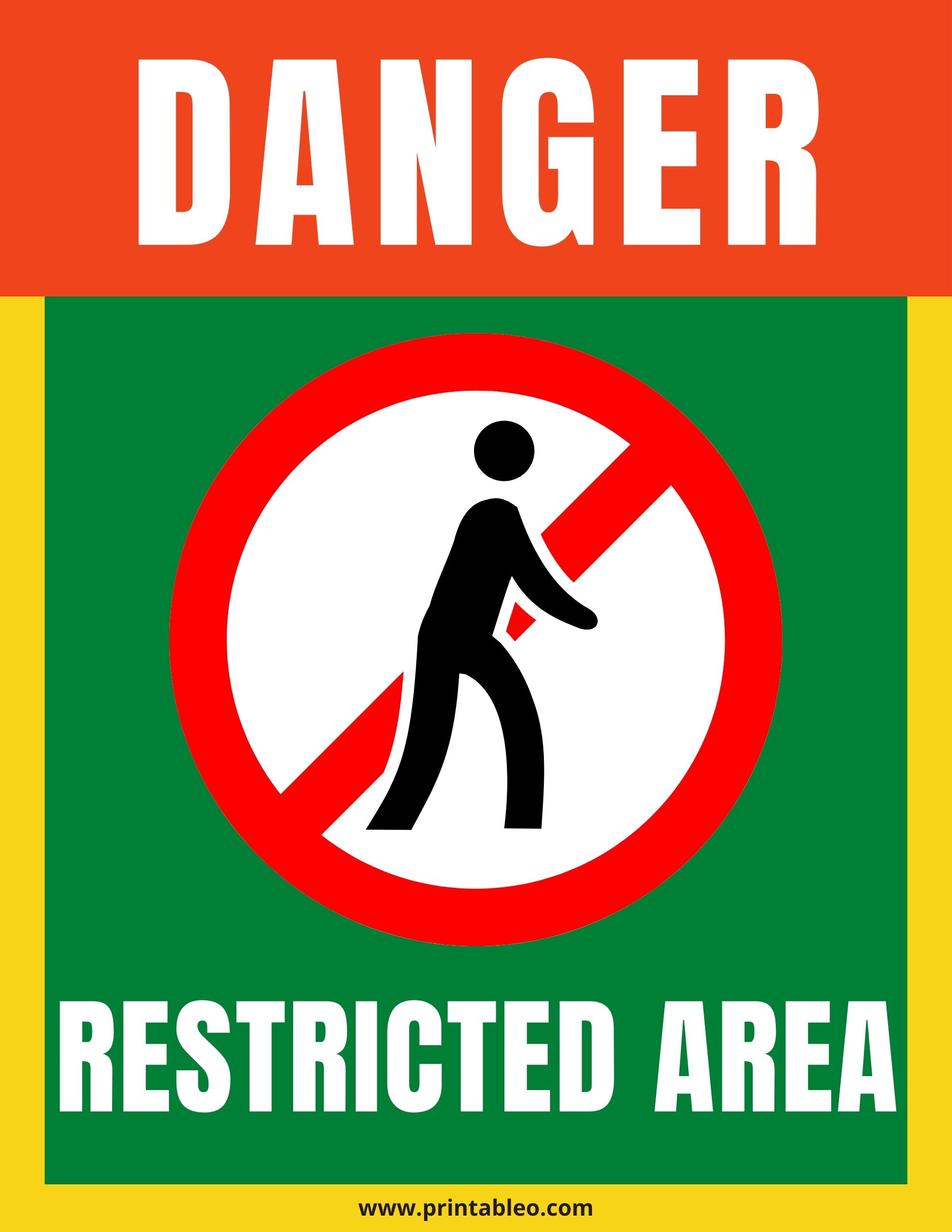 20 Restricted Area Signs Download Printable Free Pdfs