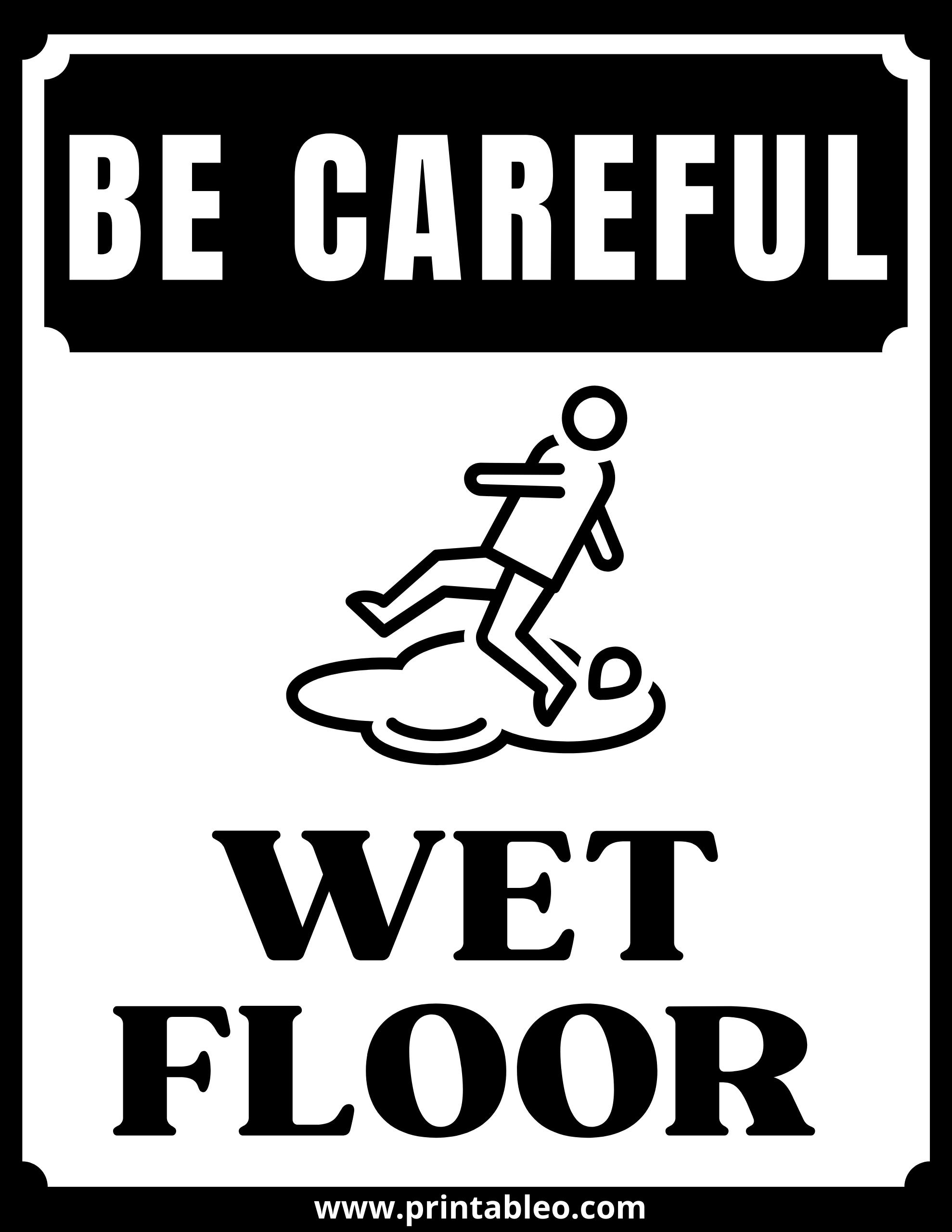 47+ Printable Wet Floor Signs Free Download