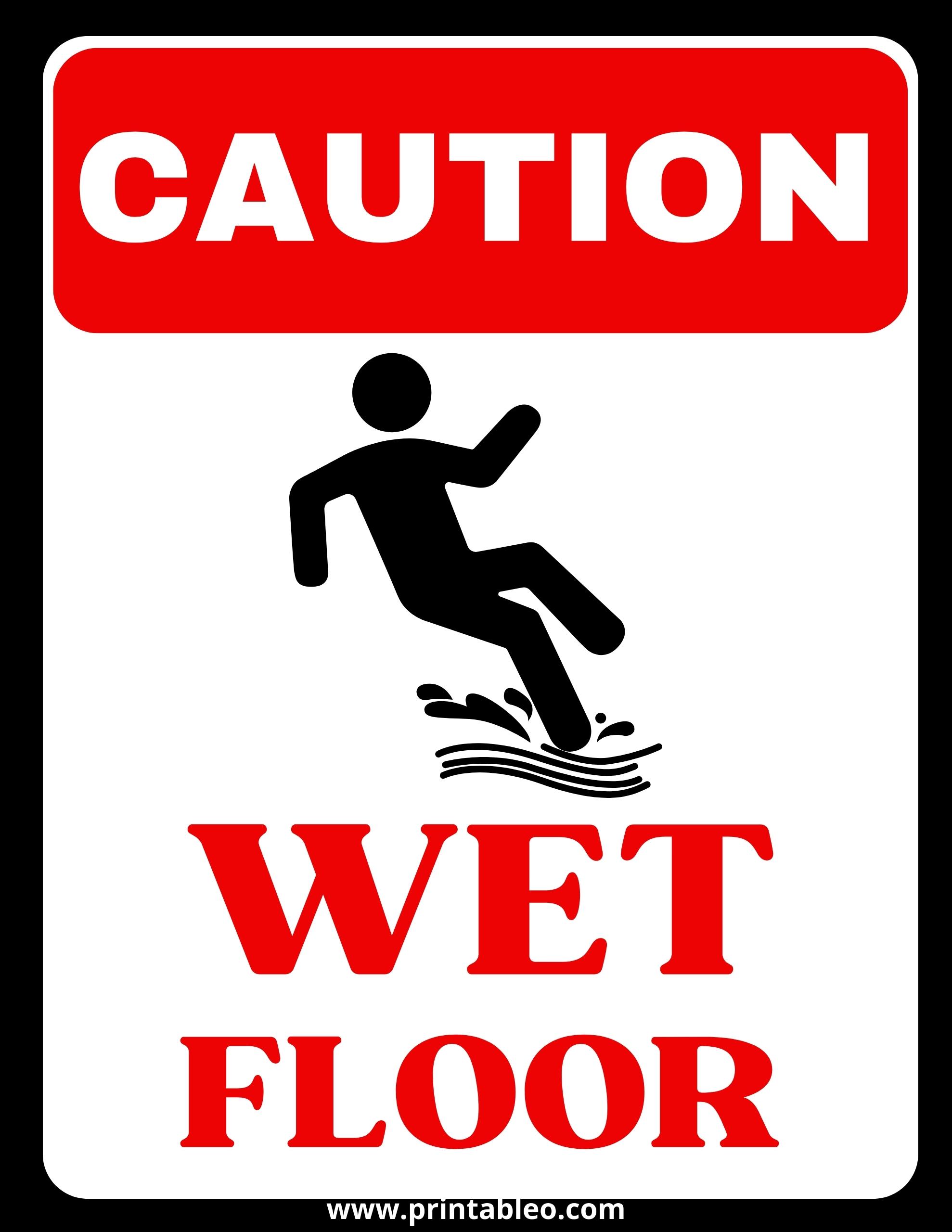 47 Printable Wet Floor Signs Free Download