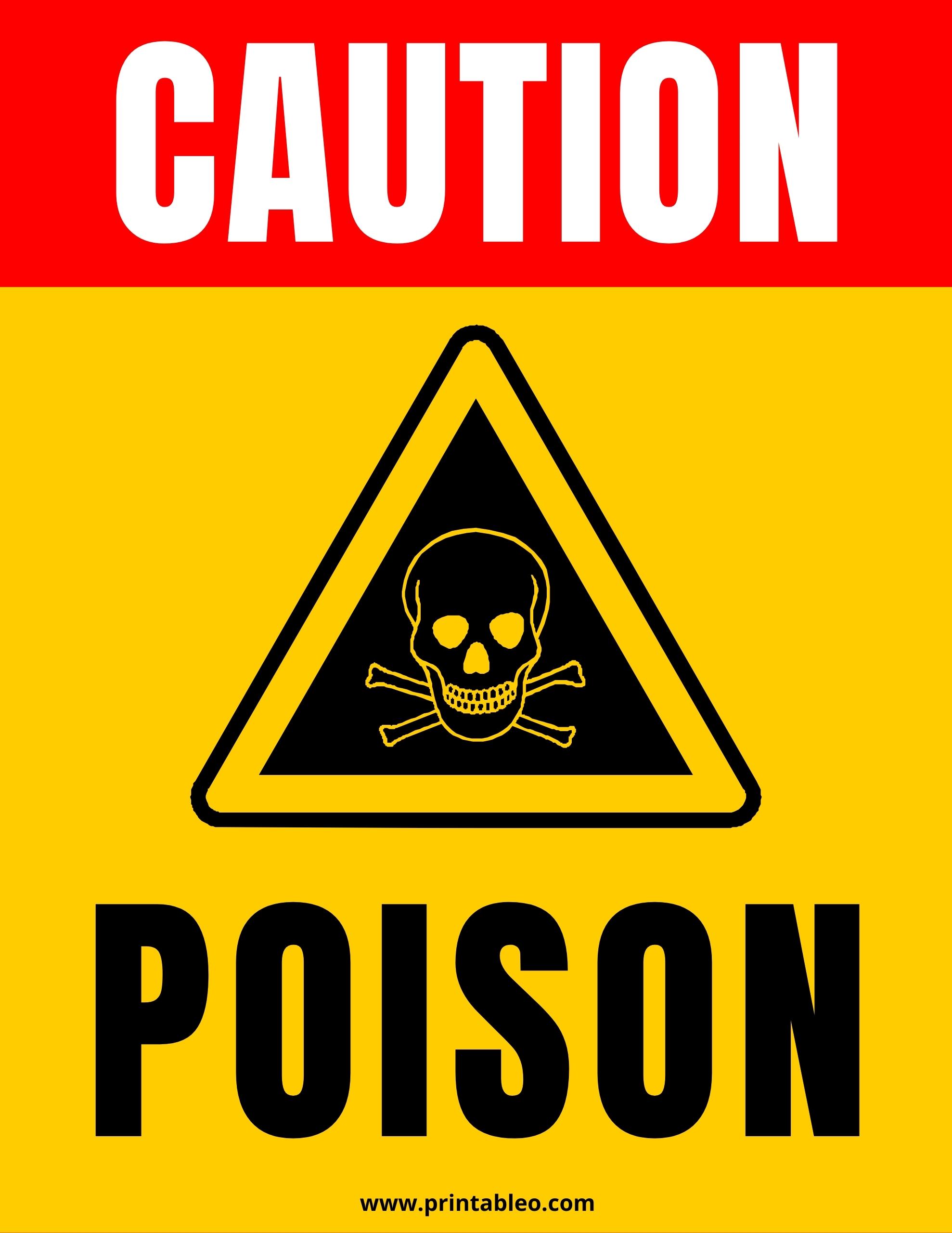 30+ Poison Signs | Download FREE Printable PDFs