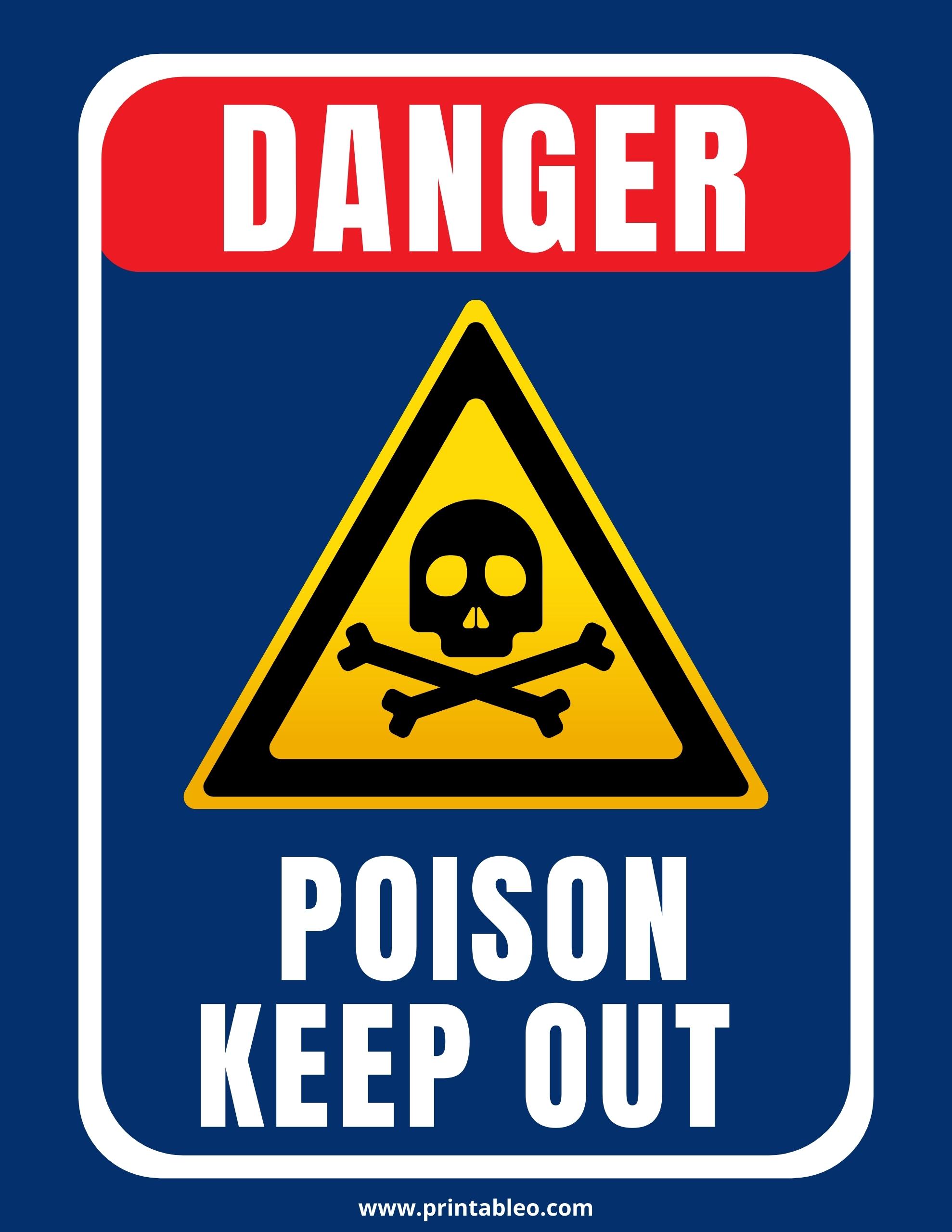 30+ Poison Signs | Download FREE Printable PDFs