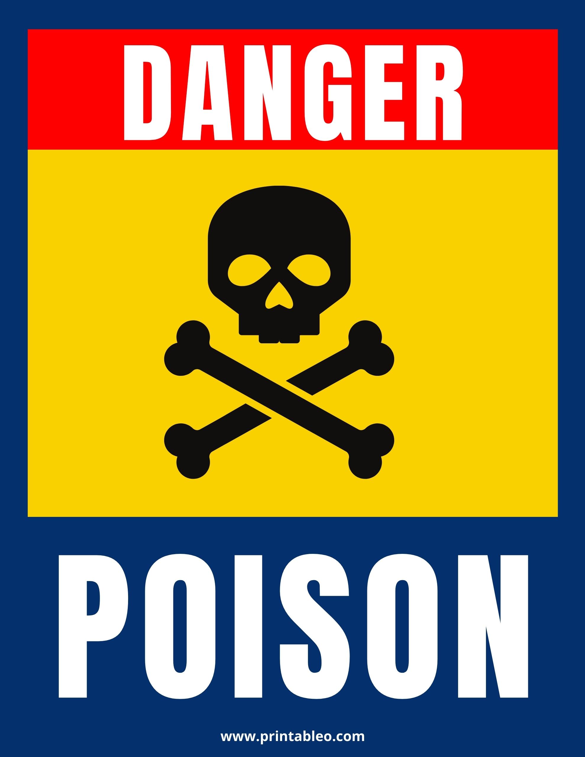 30+ Poison Signs | Download FREE Printable PDFs