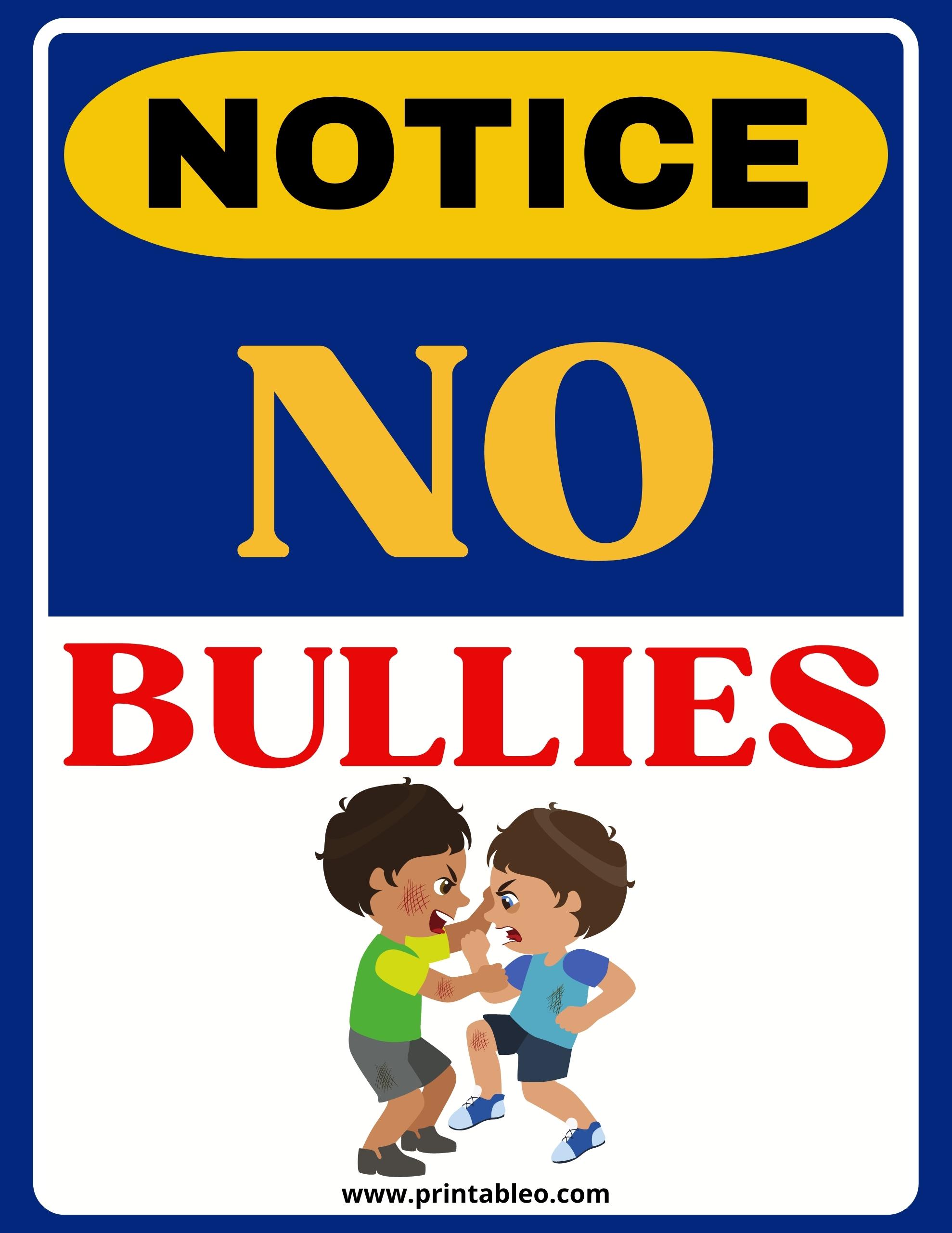 20+ Printable Stop Bullying Signs To Spread Awareness