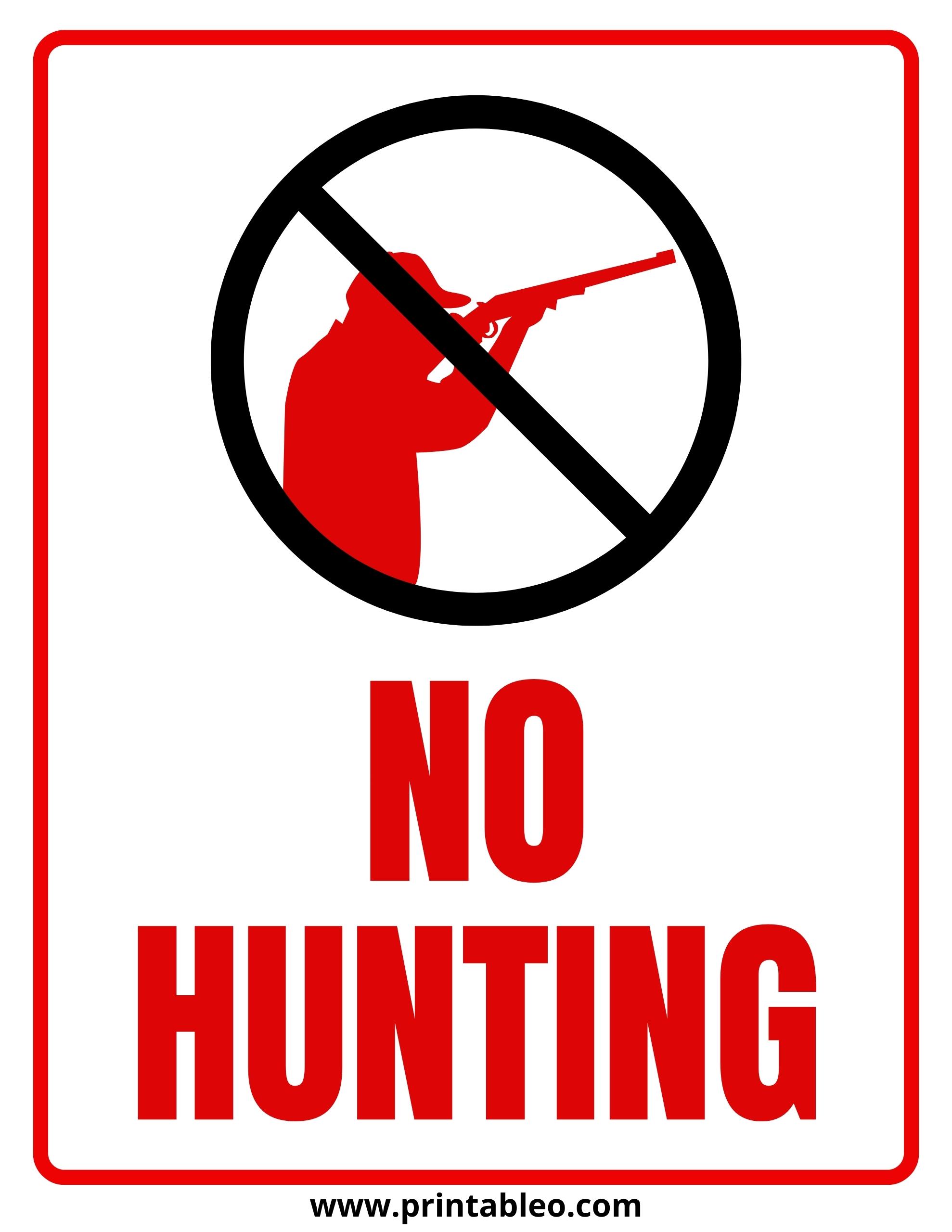 31+ Printable No Hunting Signs Free Download