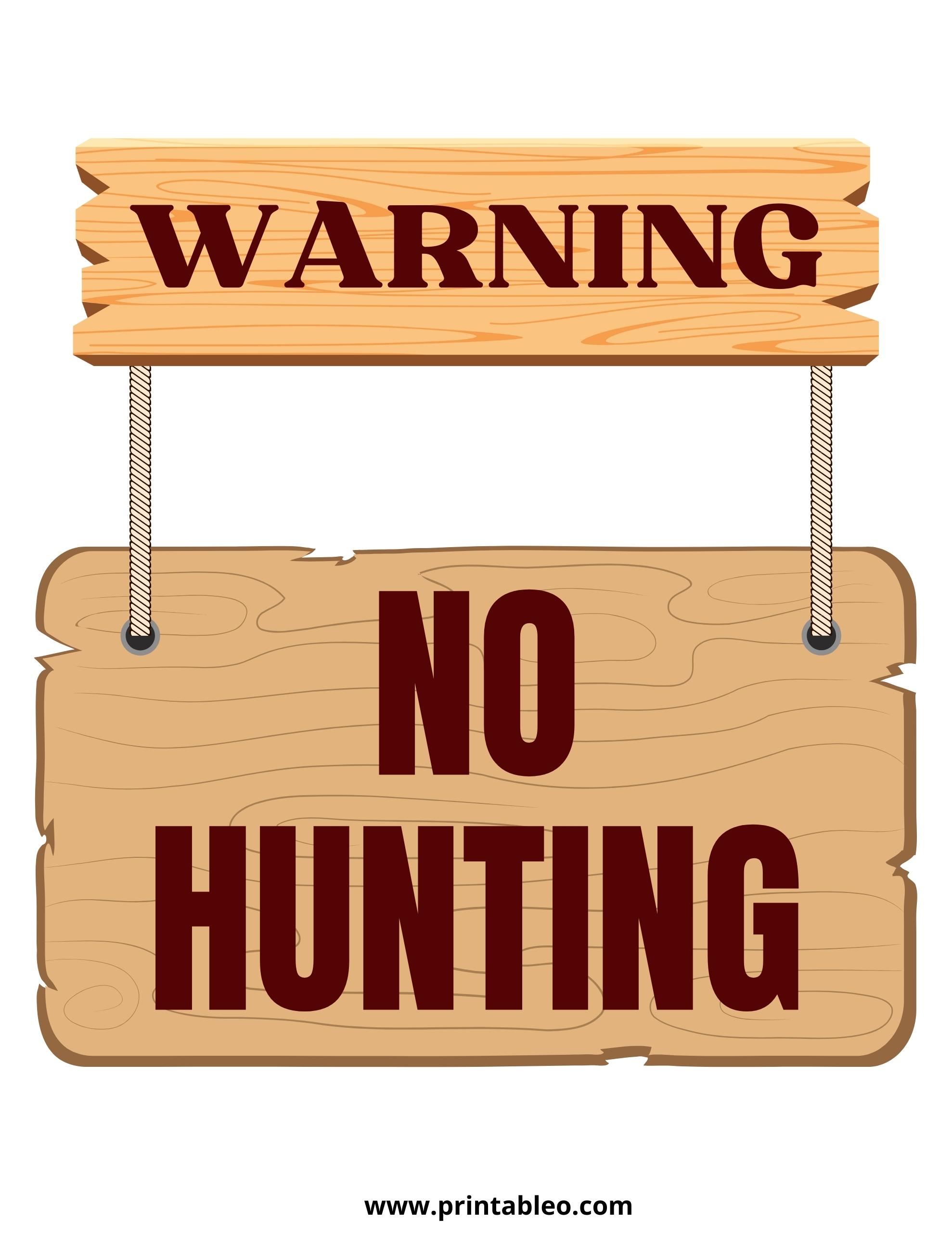31+ Printable No Hunting Signs Free Download