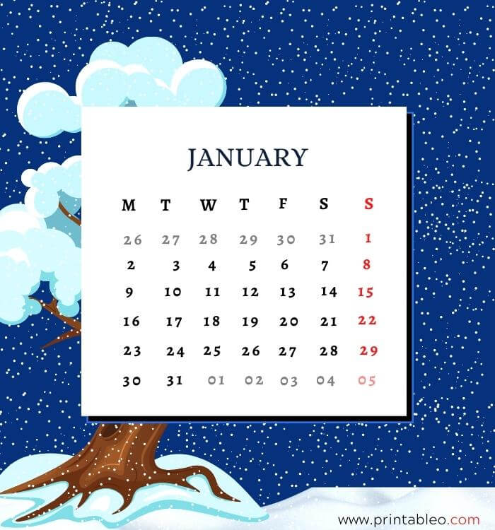 Complete 20.10.22 Supriya January Calendar - Printableo.com