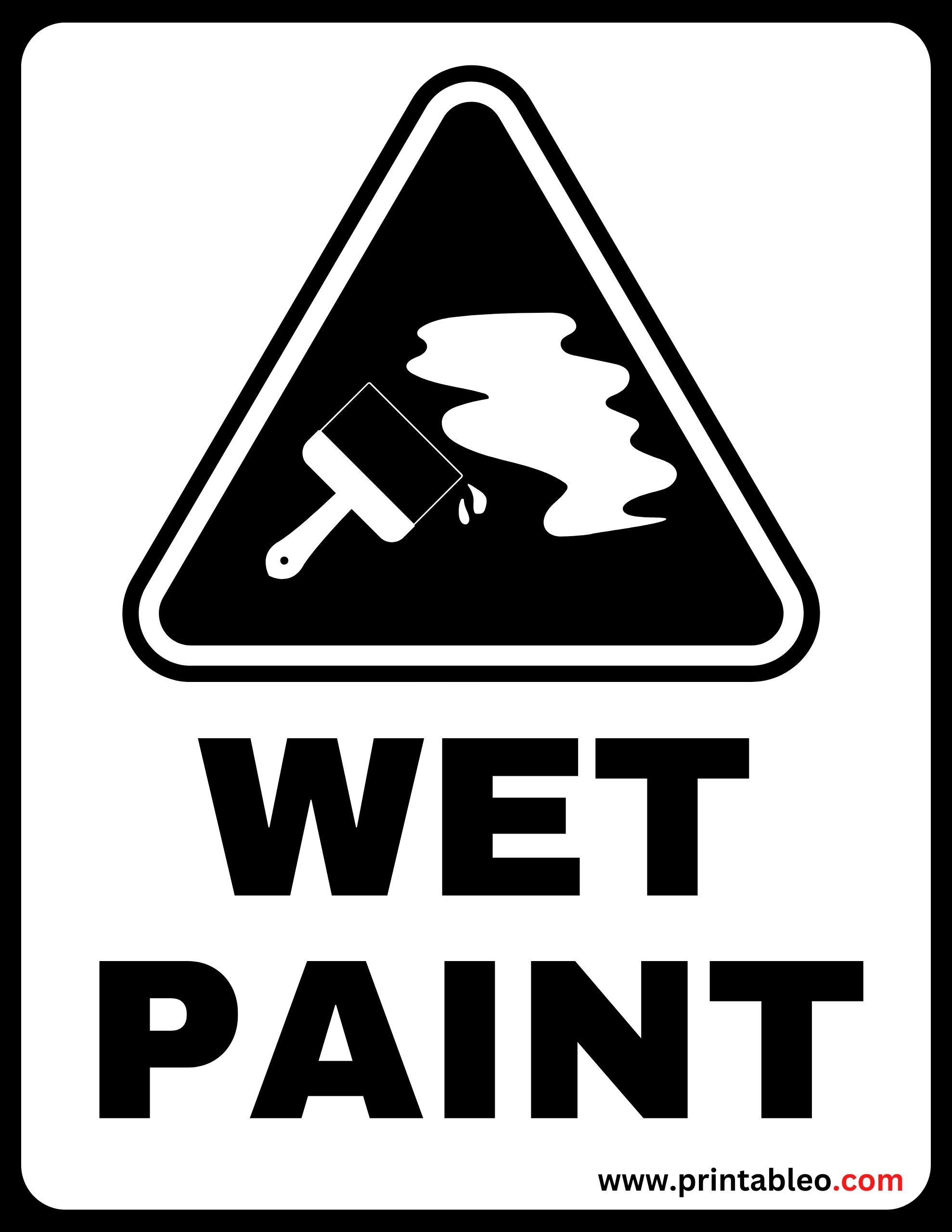 26+ Printable Wet Paint Signs For Temporary Use | Free PDF