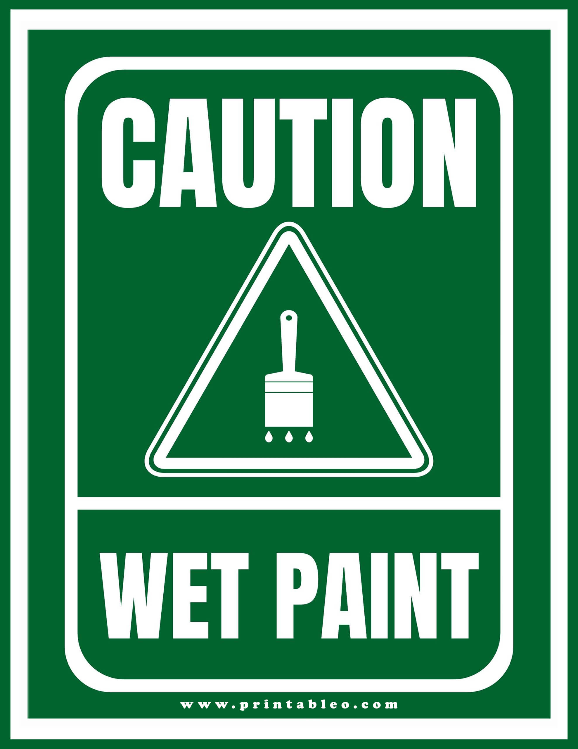 26 Printable Wet Paint Signs For Temporary Use Free PDF   Caution Wet Paint 