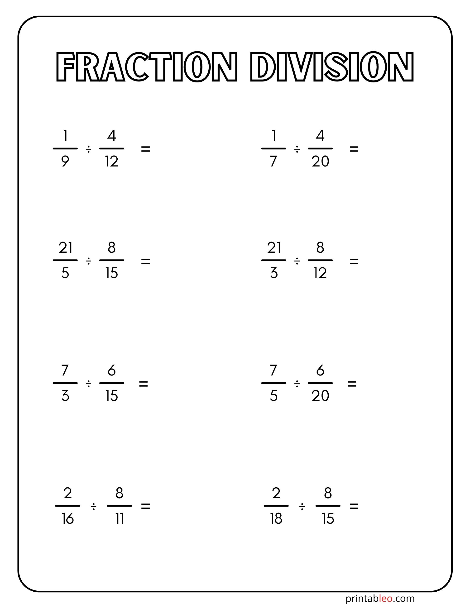 division fractions calculator mathometrics