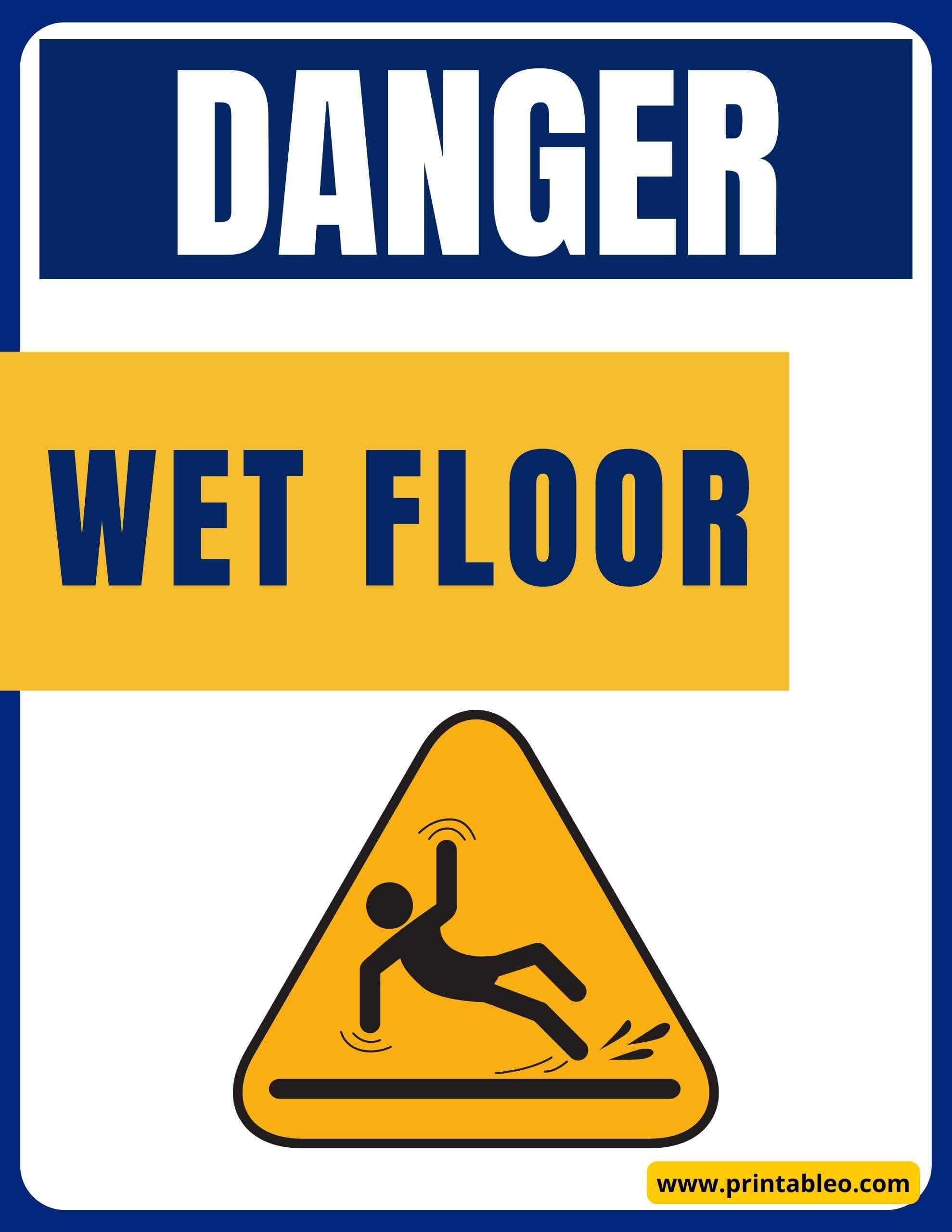 47+ Printable Wet Floor Signs Free Download
