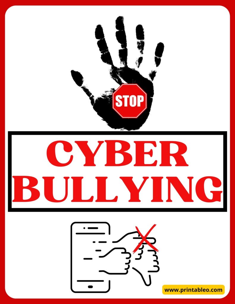 20+ Printable Stop Bullying Signs To Spread Awareness