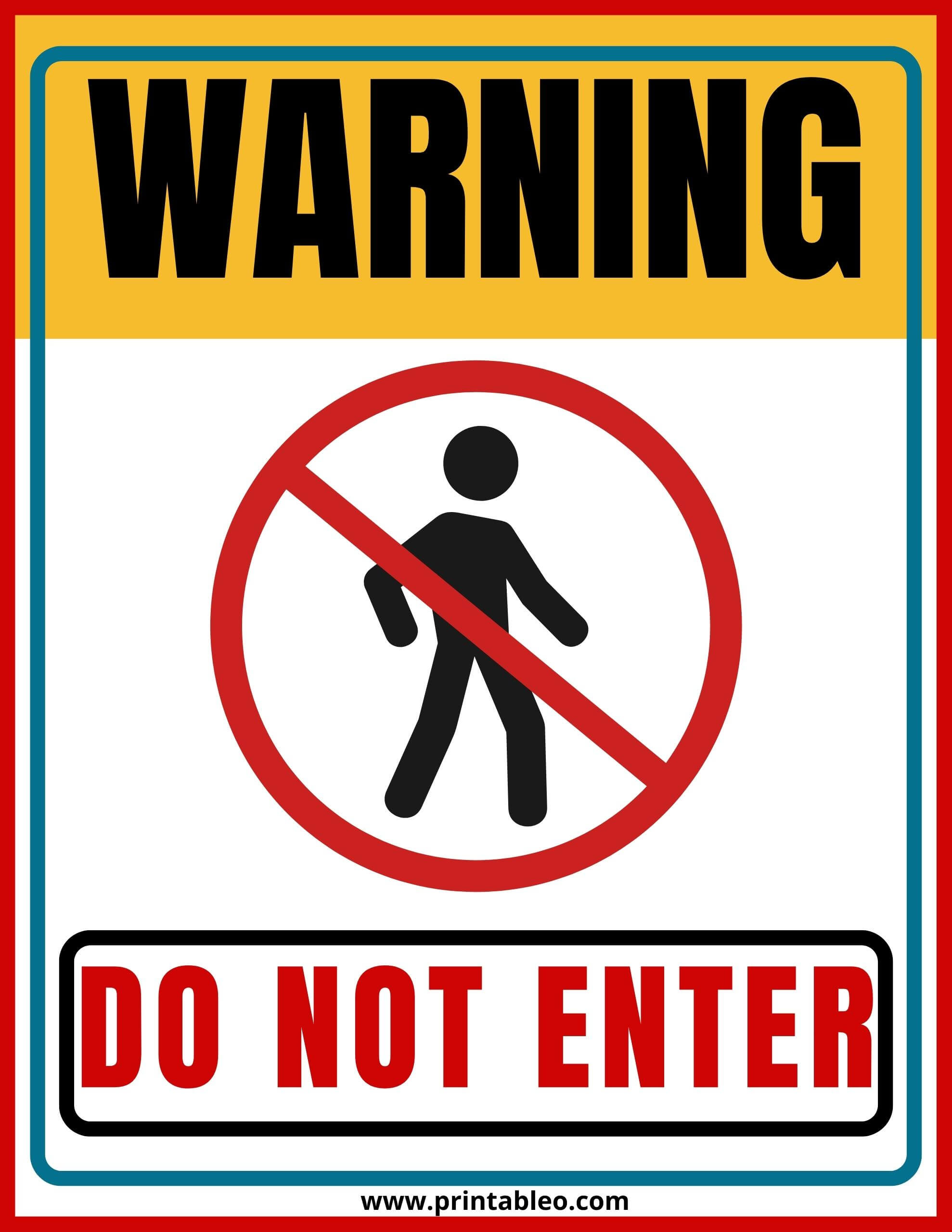 78+ Printable Do Not Enter Sign