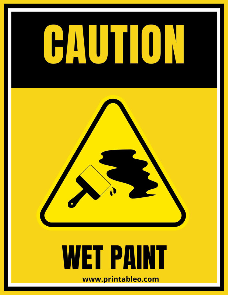 Wet Paint Printable Sign