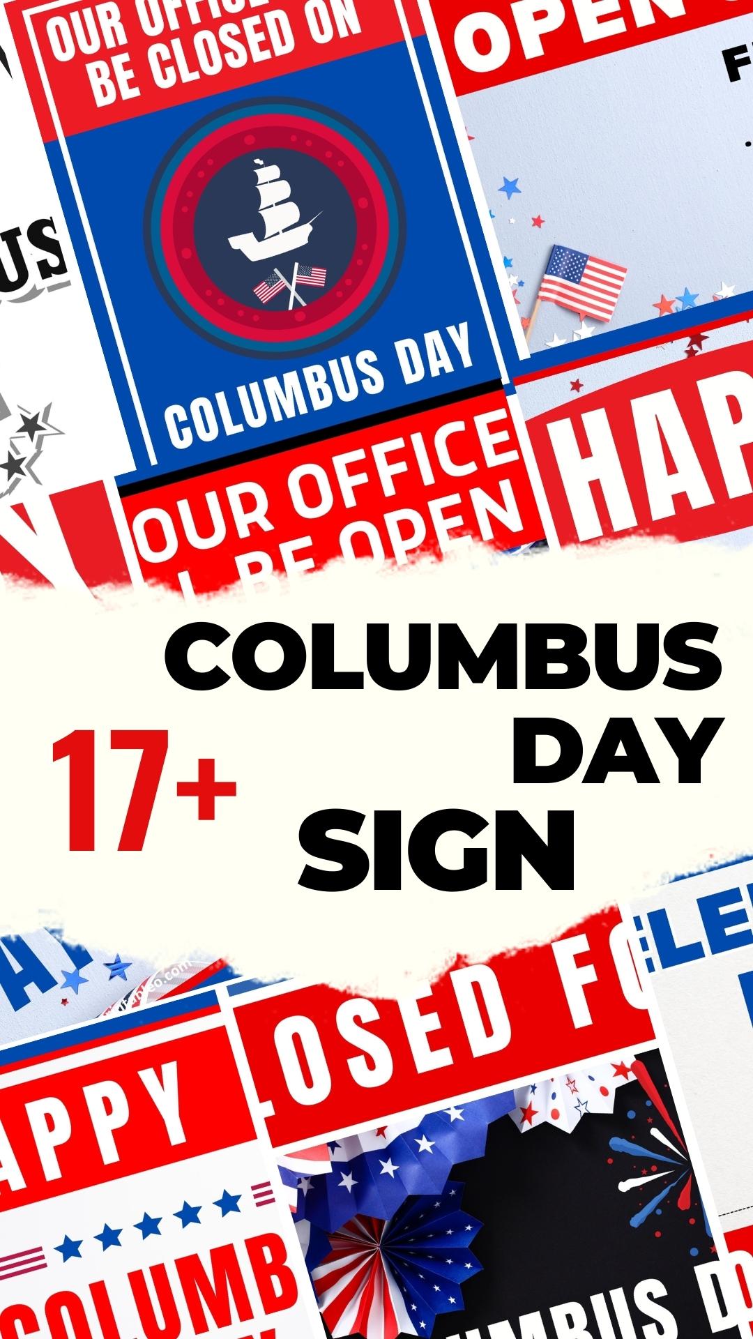 Columbus Day Sign