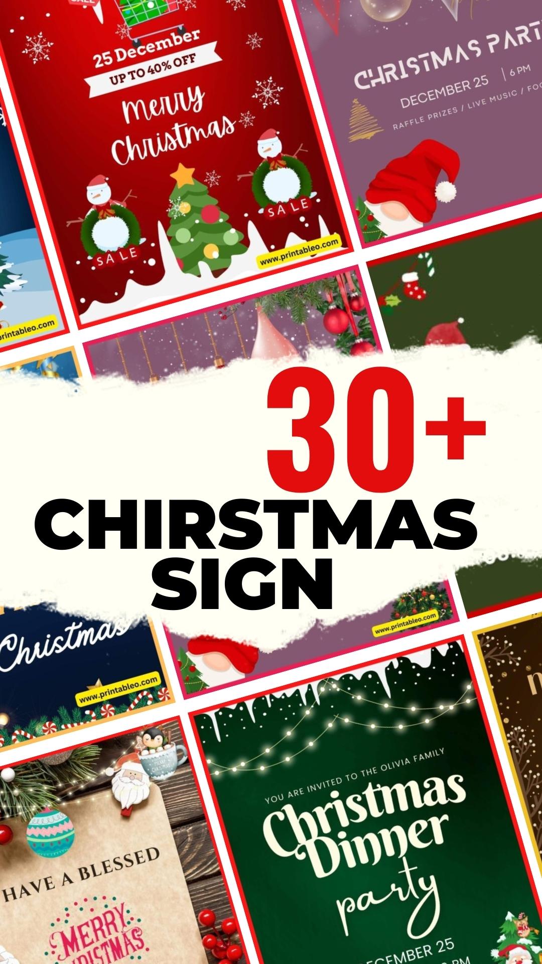 30+ Christmas Sign